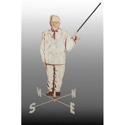 Metal Colonel Sanders KFC Two-Sided Weathervane.