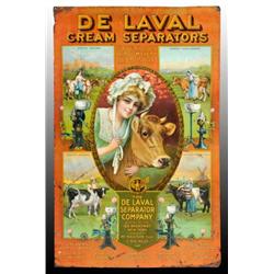 Tin Litho De Laval Cream Separators Sign.