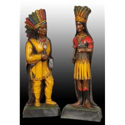 Lot of 2: Plastic Indian Half-Figures.