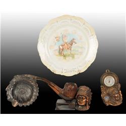 Lot of 4: Assorted Indian Related Items.