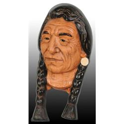 Chalkware Indian Wall Plaque.