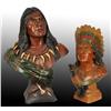 Image 1 : Lot of 2: Chalkware Indian Busts.