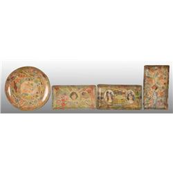 Lot of 4: Assorted Cigar Label Ashtrays.