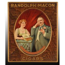 Tin Randolph Macon Cigars Self-Framed Sign.