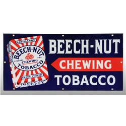 Porcelain Beechnut Chewing Tobacco Sign.