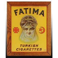 Cardboard Fatima Cigarettes Poster.