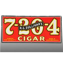 Porcelain 7-20-4 Cigar Sign.