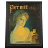 Image 1 : Cardboard Permit Cigar Sign.