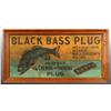 Image 1 : Heavy Paper Black Bass Plug Sign.