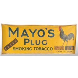 Lot of 2: Canvas Mayo's Plug Tobacco Banners.