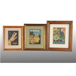 Lot of 3: Assorted Paper Litho Murad Cigarette Ads