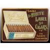 Image 1 : Embossed Tin White Label Cigars Sign.