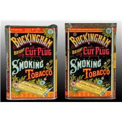 Lot of 2: Buckingham Cut Plug Pocket Tobacco Tins.