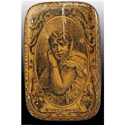 Minnie Cummings "Between the Axe" Flat Pocket Tin.