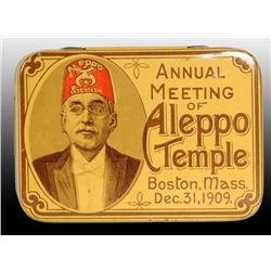 "Annual Meeting of Aleppo Temple" Tobacco Tin.