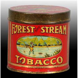 Round Forest & Stream Tobacco Tin.