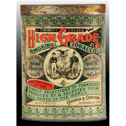 High Grade Oval Vertical Pocket Tobacco Tin.