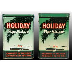Lot of 2: Holiday Vertical Pocket Tobacco Tins.