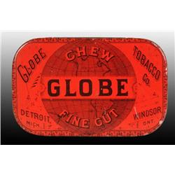 Globe Flat Pocket Tobacco Tin.