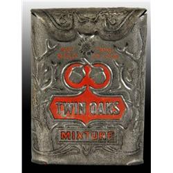 Embossed Twin Oaks Sample Tobacco Tin.