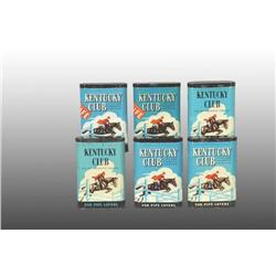 Lot of 6: Kentucky Club Vertical Pocket Tins.