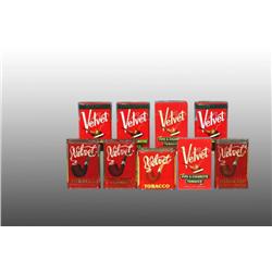 Lot of 9: Velvet Tobacco Containers.