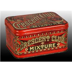 Crescent Club Square Corner Tobacco Tin.
