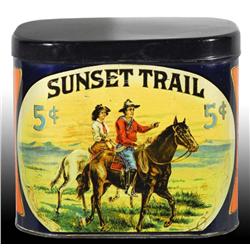 Sunset Trail Oval Cigar Tin.