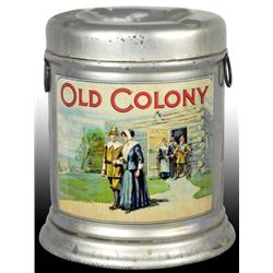 Old Colony Slip-Top Tobacco Canister.