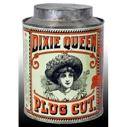 Dixie Queen Tobacco Canister.