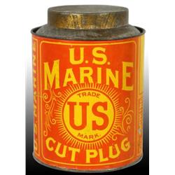US Marine Cut Plug Tobacco Canister.