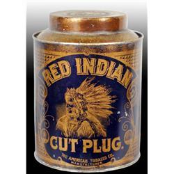 Red Indian Small-Top Tobacco Canister.