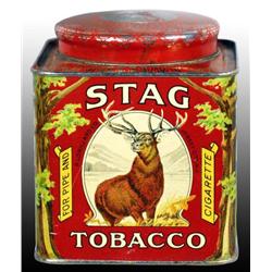 Stag Square Sided Tobacco Canister.