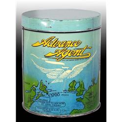 Advance Agent Round Cigar Tin.