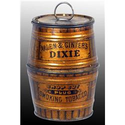 Allen & Ginter's Barrel Tobacco Tin.