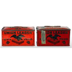 Lot of 2: Union Leader Lunch Box Tins.