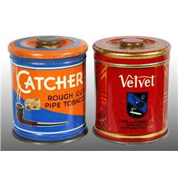 Lot of 2: Knob Top Tobacco Tins.