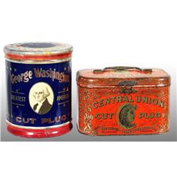 Lot of 2: Cut Plug Tobacco Tins.