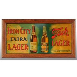 Iron City & Tech Tin Beer Sign.