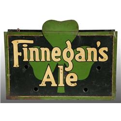 Tin Finnegan's Ale 2-Sided Sign.