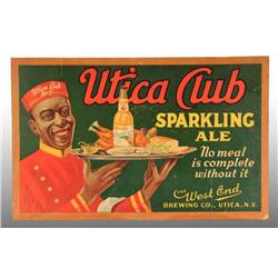 Cardboard Utica Club Sparkling Ale Sign.