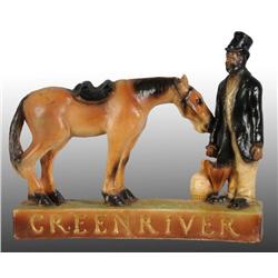 Green River Whiskey Figural Countertop Display.