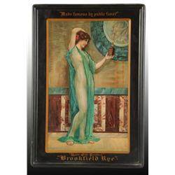 Tin Brookfield Rye Self-Framed Sign.