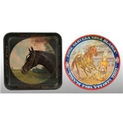 Lot of 2: Tin Litho Serving Trays.