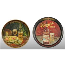 Lot of 2: Tin Litho Serving Trays.