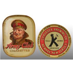 Lot of 2: Tin Litho Serving Trays.