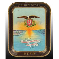 Tin Litho Golden State Beer Serving Tray.
