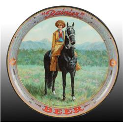 Tin Litho Rainier Beer Serving Tray.