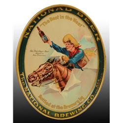 Tin Litho National Beer Serving Tray.