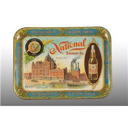 Tin Litho National Brewing Company Serving Tray.